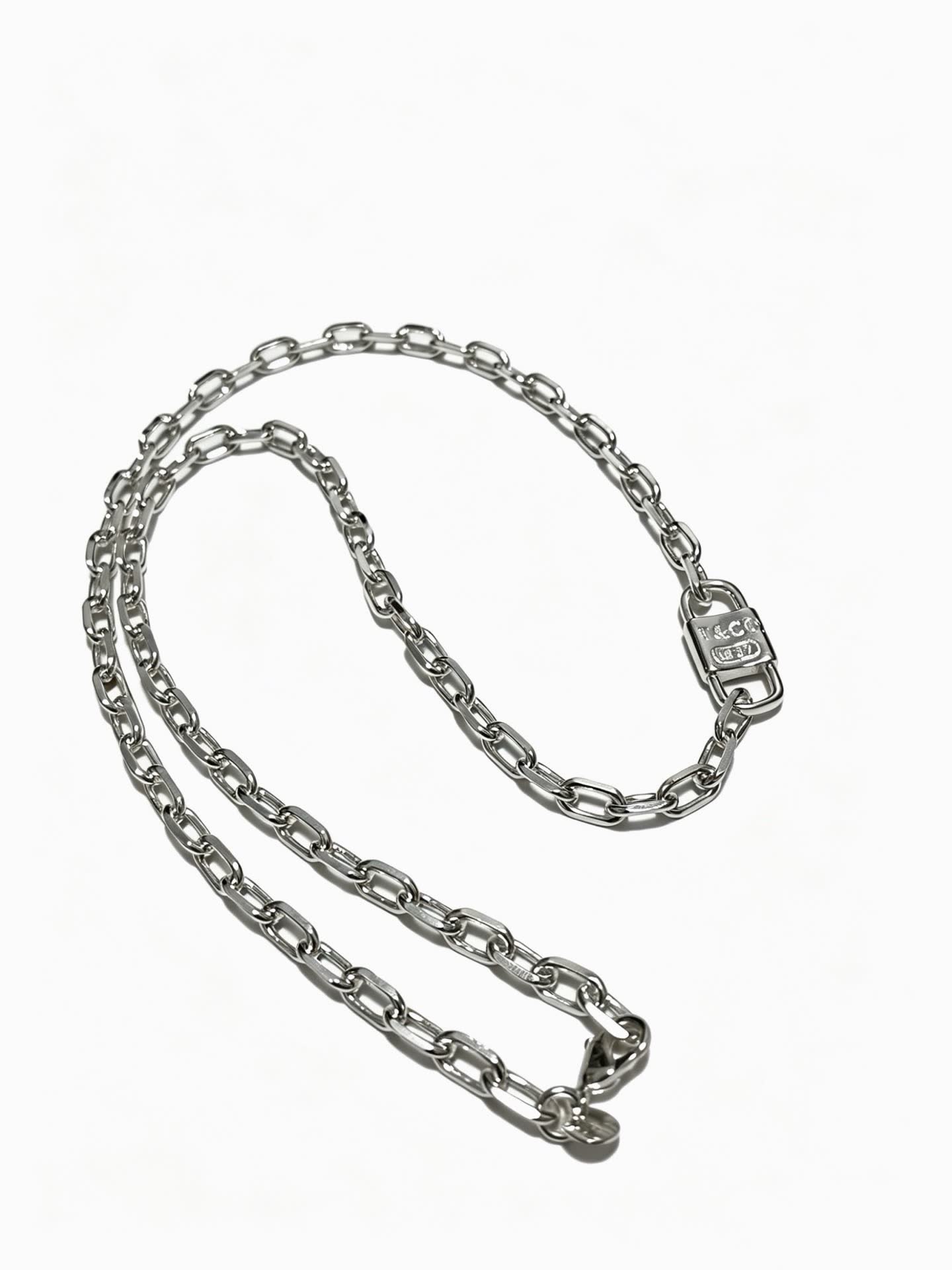 Tiffany & Co. Sterling Silver Padlock Necklace